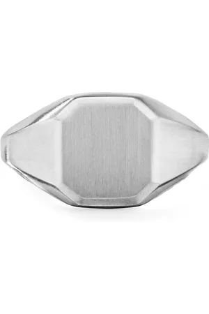 David Yurman Anillo de sello Streamline en plata de ley de 14mm