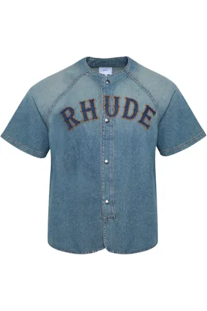 Rhude Camisa de mezclilla de béisbol