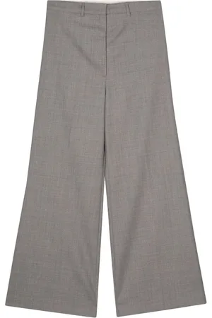 Low Classic Pantalones anchos de tejido melange