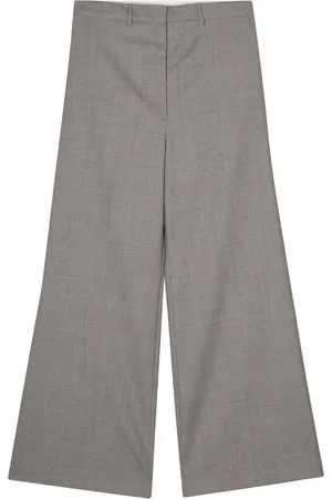 Low Classic Pantalones anchos de tejido melange