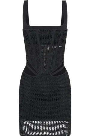 DION LEE Vestido corto estilo corset