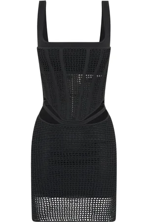 DION LEE Vestido corto estilo corset