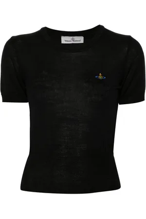 Vivienne Westwood Top tejido con bordado Orb