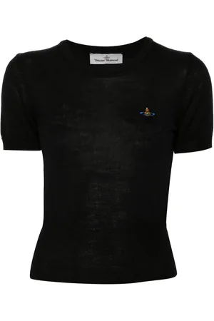 Vivienne Westwood Top tejido con bordado Orb