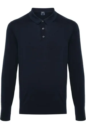 FEDELI Playera tipo polo de tejido fino