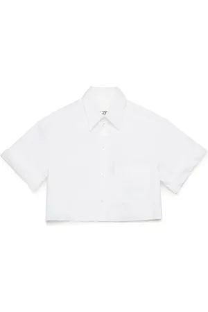 Maison Margiela Camisa corta con logo bordado