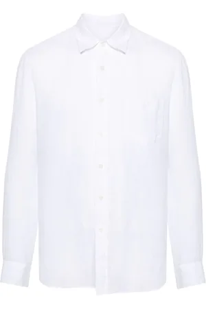120% Lino Camisa con botone