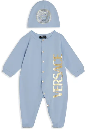 VERSACE Set de mameluco con logo estampado