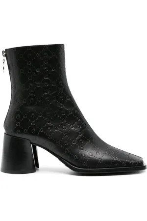 Marine Serre Botines con monograma en relieve