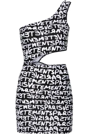 Vetements Vestido corto con logo estampado