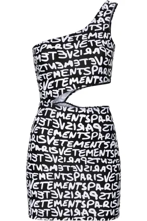 Vetements Vestido corto con logo estampado