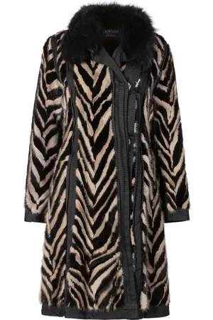Lanvin Abrigo texturizado con estampado tiger