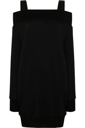YOHJI YAMAMOTO Vestido midi con cuello cuadrado