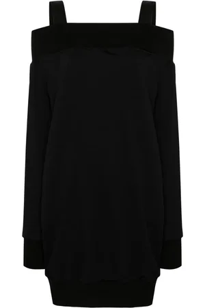 YOHJI YAMAMOTO Vestido midi con cuello cuadrado