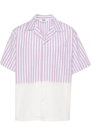 Msgm Camisa con motivo de rayas diplomáticas
