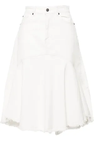 Twin-Set Falda Asymmetric Bull de mezclilla