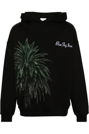 BLUE SKY INN Hoodie con palmeras estampadas