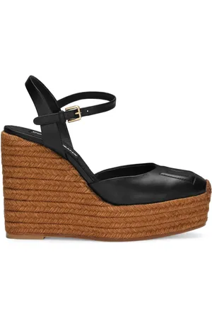 Dolce & Gabbana Alpargatas con logo bordado y cuña de 90mm