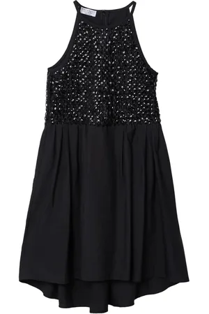 Brunello Cucinelli Vestido bordado con lentejuelas