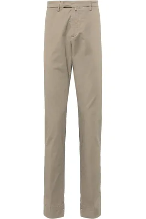 BRIGLIA Pantalones chinos de popelina con tiro medio