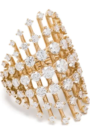 Fernando Jorge Anillo Disco Medium en oro amarillo de 18kt con diamantes