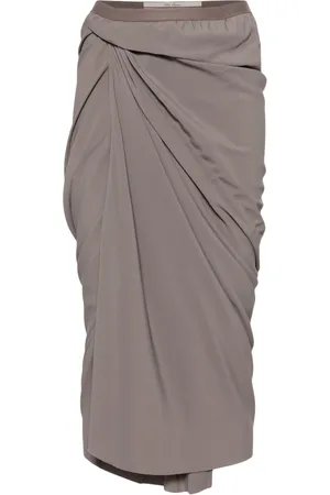 Rick Owens Falda midi con diseño cruzado