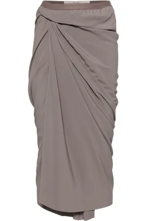 Rick Owens Falda midi con diseño cruzado
