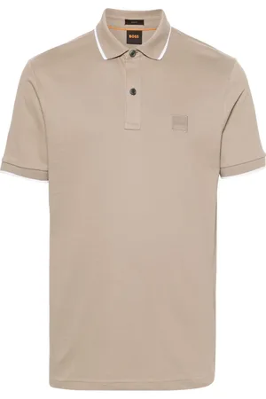 HUGO BOSS Playera tipo polo de piqué con parche del logo