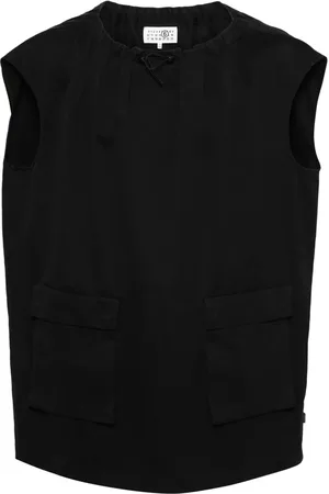Maison Margiela Vestido con cuello fruncido