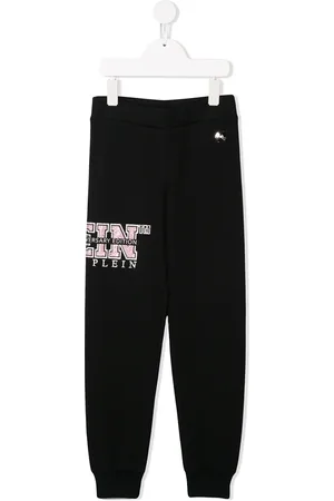 Philipp Plein Pants con logo en strass