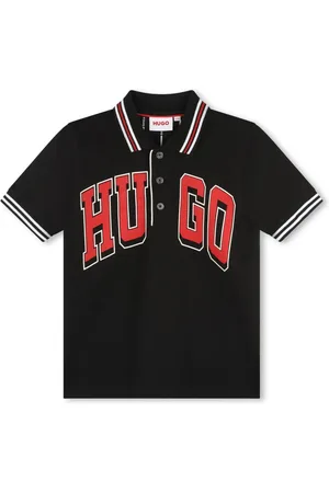 HUGO BOSS Playera tipo polo de piqué con logo estampado