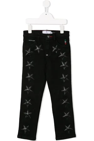 Philipp Plein Jeans rectos con detalle de estrellas