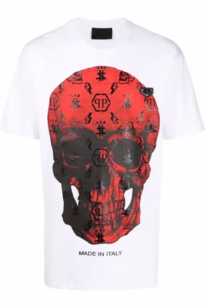 Philipp Plein Playera con motivo Skull
