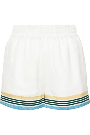 Casablanca Shorts de seda con monograma en jacquard