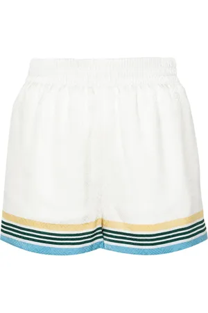 Casablanca Shorts de seda con monograma en jacquard