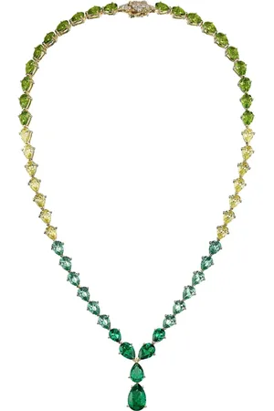 Anabela Chan Collar Emerald Nova en oro vermeil de 18kt con gema