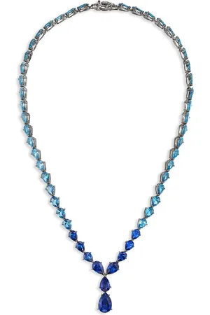 Anabela Chan Collar Nova en oro negro de 18kt con gemas