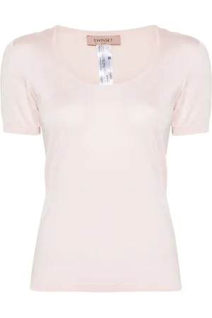 Twin-Set Top de seda tejido