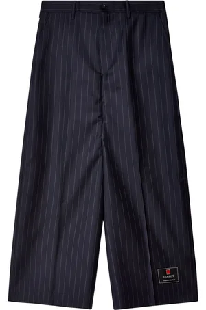DOUBLET Pantalones anchos con rayas diplomáticas estampadas
