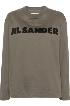 Jil Sander Playera manga larga con logo estampado