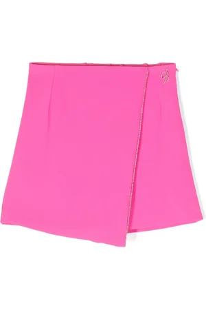 MISS BLUMARINE Skorts cruzados con placa del logo