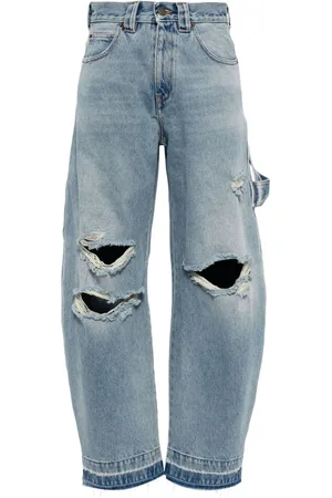 DARKPARK Jeans anchos con detalles rasgados