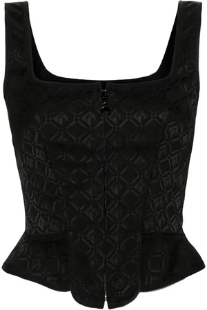 Marine Serre Top tipo corset Moon Diamant
