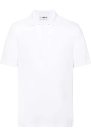 Lanvin Playera tipo polo de piqué con logo bordado