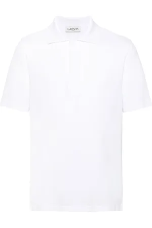 Lanvin Playera tipo polo de piqué con logo bordado