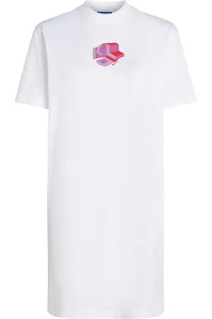 Karl Lagerfeld Vestido estilo playera con monograma estampado