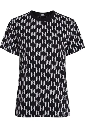 Karl Lagerfeld Playera con monograma estampado