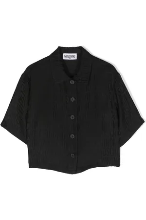 Moschino Camisa satinada con monograma en jacquard