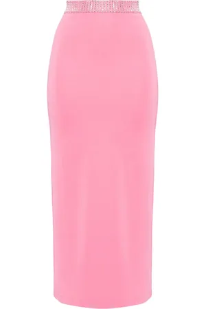 DAVID KOMA Falda midi con detalles de cristal