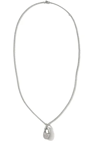 John Hardy Collar Pebble Pendant en plata de ley con diamantes blancos